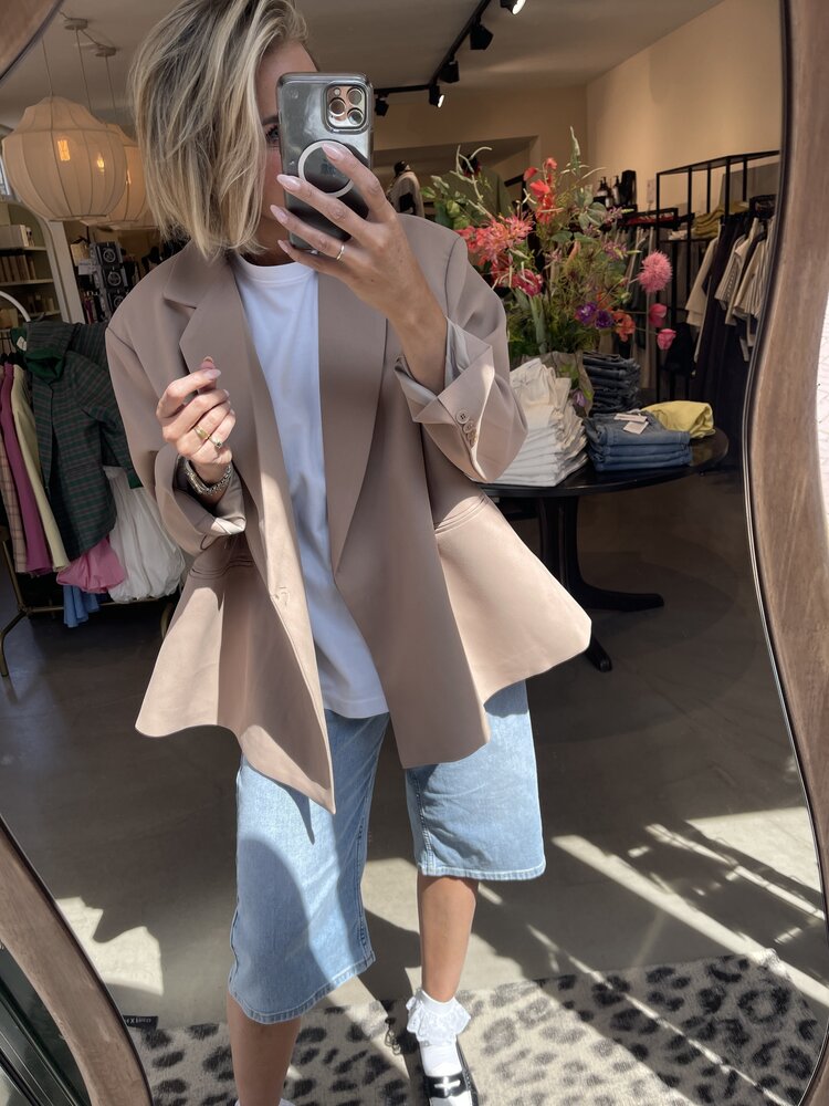 Just be Jolie Jasmiin Blazer Pink Beige Checked