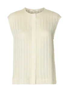 Selected Femme Toran Regular SL Striped Shirt B Egret/Stripes