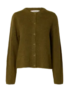 Selected Femme Lulu New LS Knit Cardigan Noos Avocado Oil/Melange