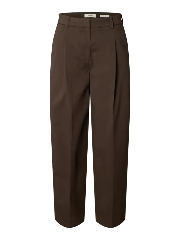 Selected Femme Barrel Millie HW Pant Noos Toffee
