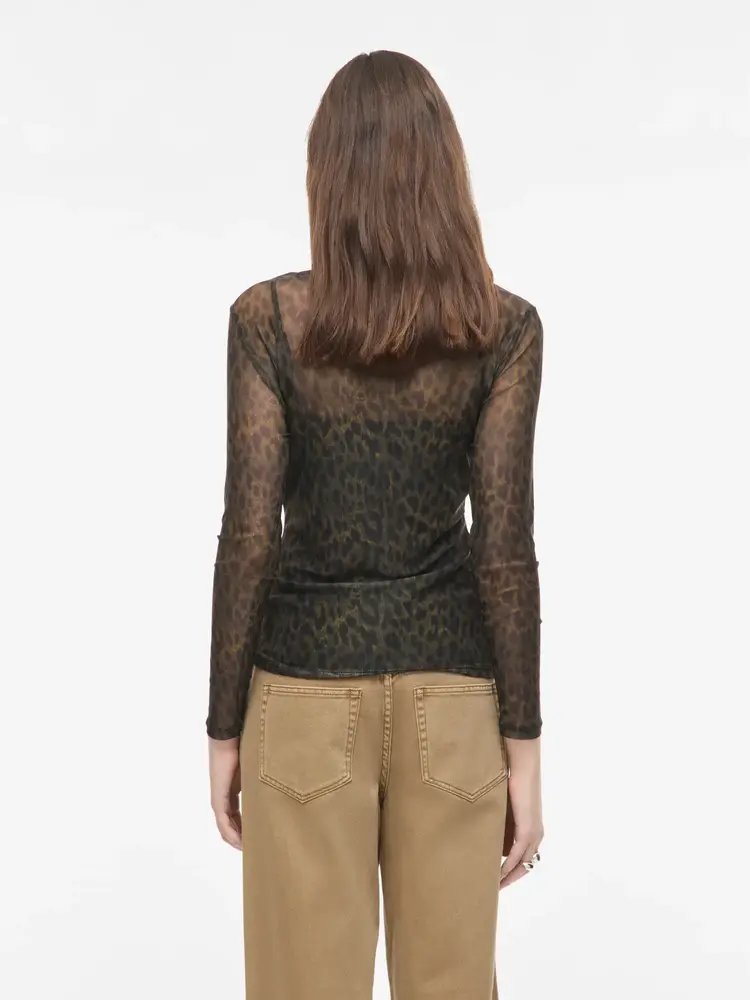 Rouge Edit Messa L/S O-Neck Top/1 Dull Gold/Leo