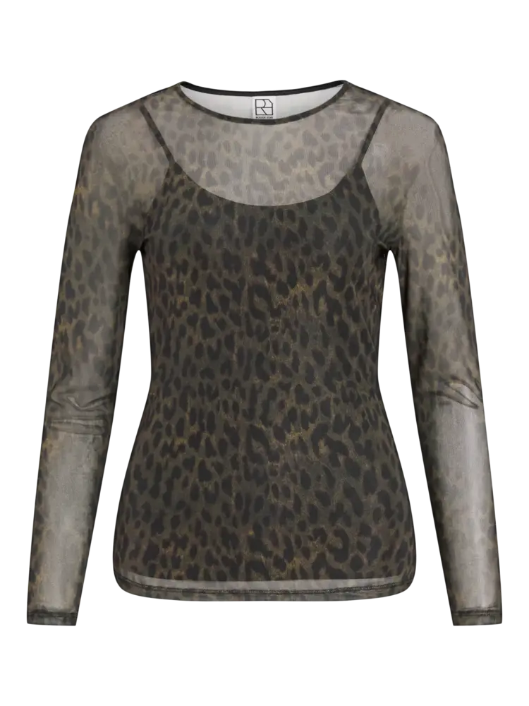 Rouge Edit Messa L/S O-Neck Top/1 Dull Gold/Leo