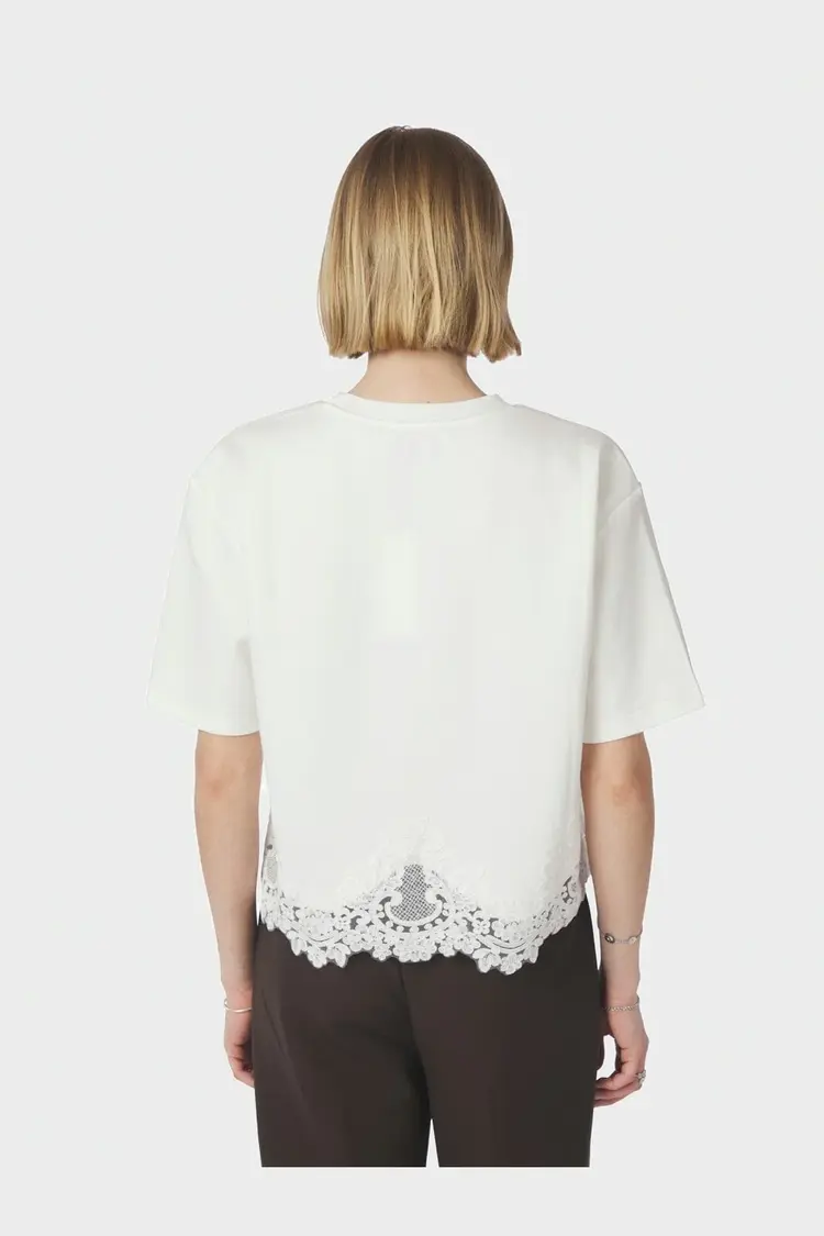 Neo Noir Iria Lace Tee White