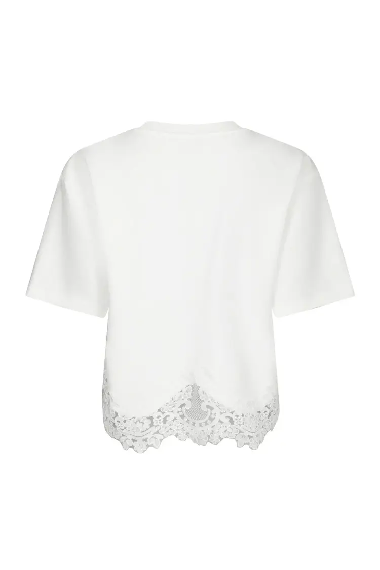 Neo Noir Iria Lace Tee White