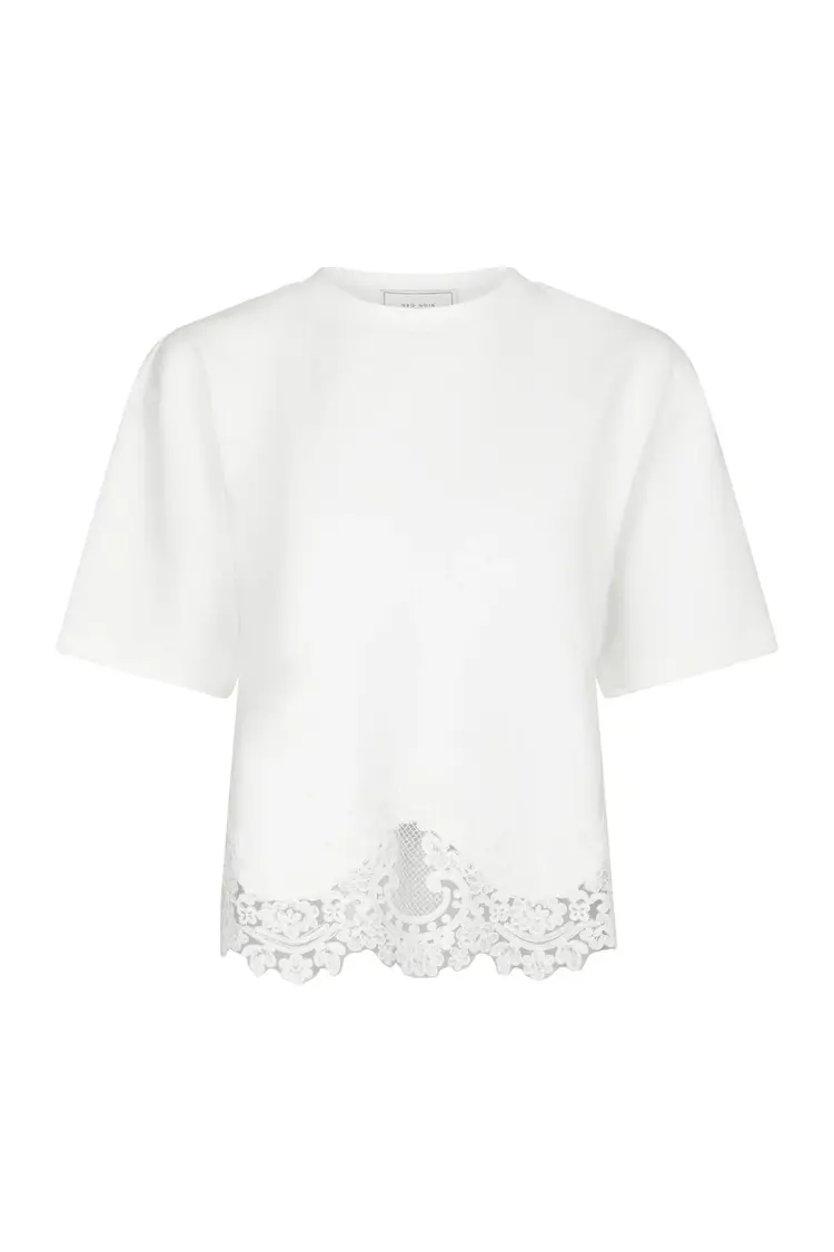 Neo Noir Iria Lace Tee White
