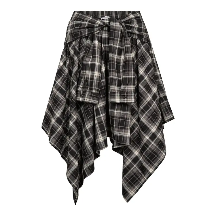 Co'Couture DagnyCC Check Tie Skirt Black