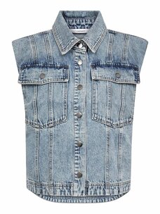 Co'Couture DeniceCC Denim Vest Bleach Denim
