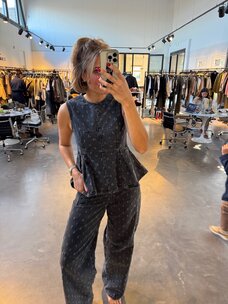 Co'Couture DerriCC Dot Jeans Mid Grey