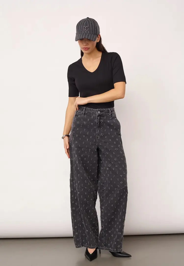 Co'Couture DerriCC Dot Jeans Mid Grey