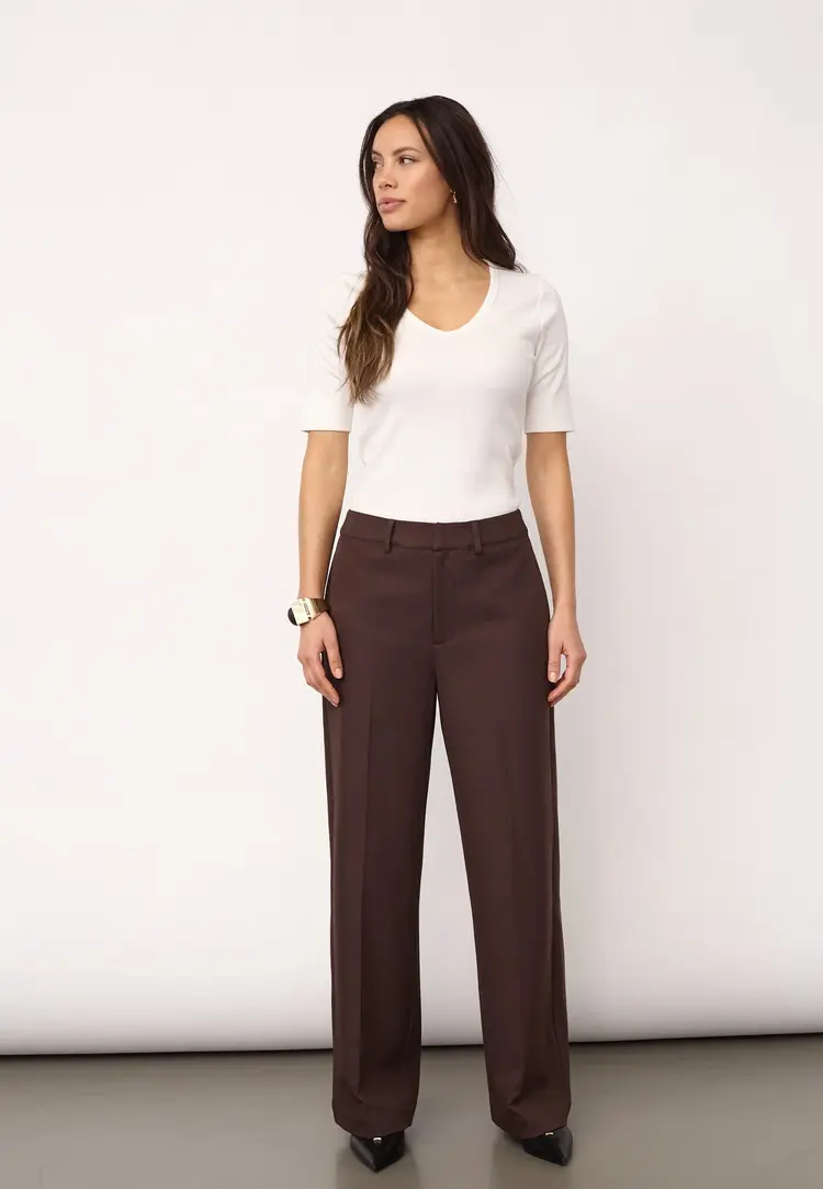Co'Couture LunaCC Wide Pant Dark Brown