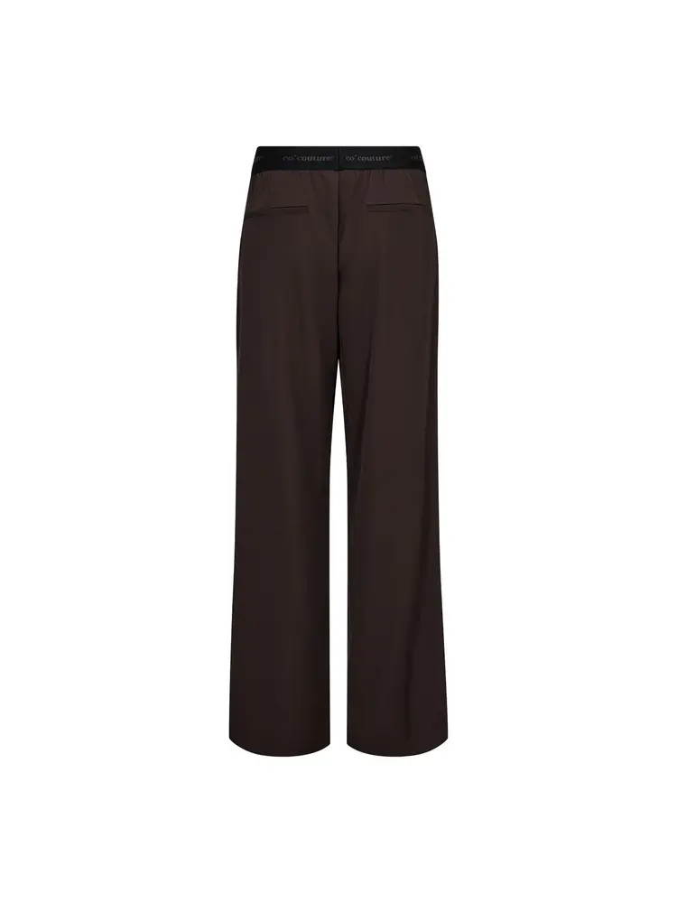 Co'Couture AliniCC Logo Pant Dark Brown