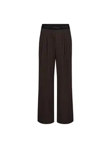 Co'Couture AliniCC Logo Pant Dark Brown