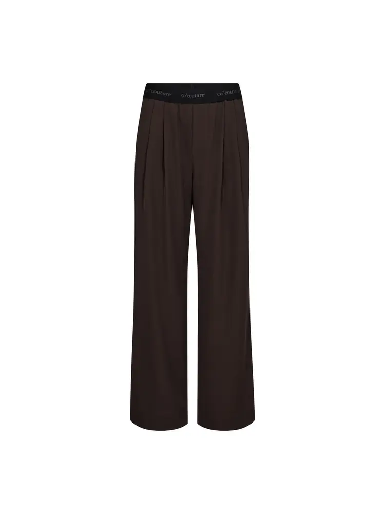 Co'Couture AliniCC Logo Pant Dark Brown