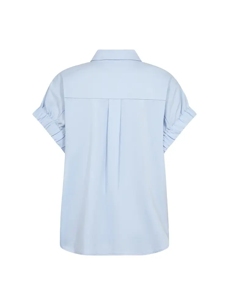 Co'Couture PoppyCC Elastic Cuff SS Shirt Pale Blue