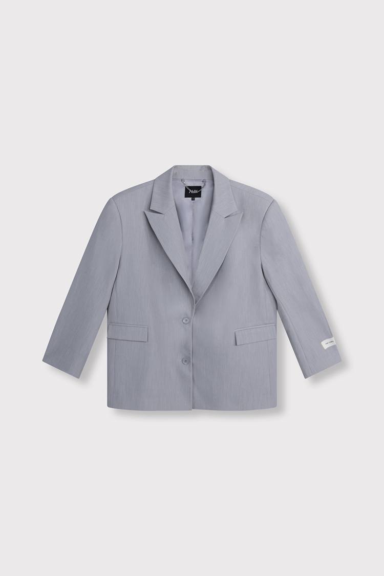 Alix The Label Ladies Woven Clean Mix Blazer Grey Melange