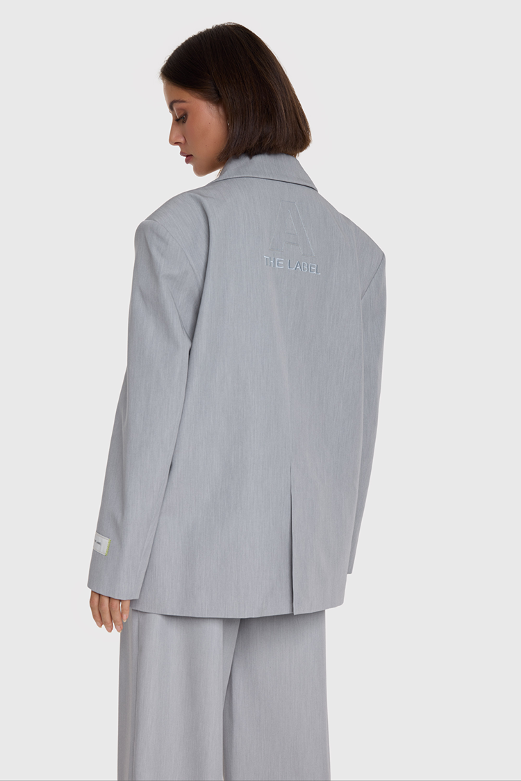 Alix The Label Ladies Woven Clean Mix Blazer Grey Melange