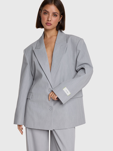 Alix The Label Ladies Woven Clean Mix Blazer Grey Melange