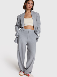 Alix The Label Ladies Woven Clean Mix Pants Grey Melange