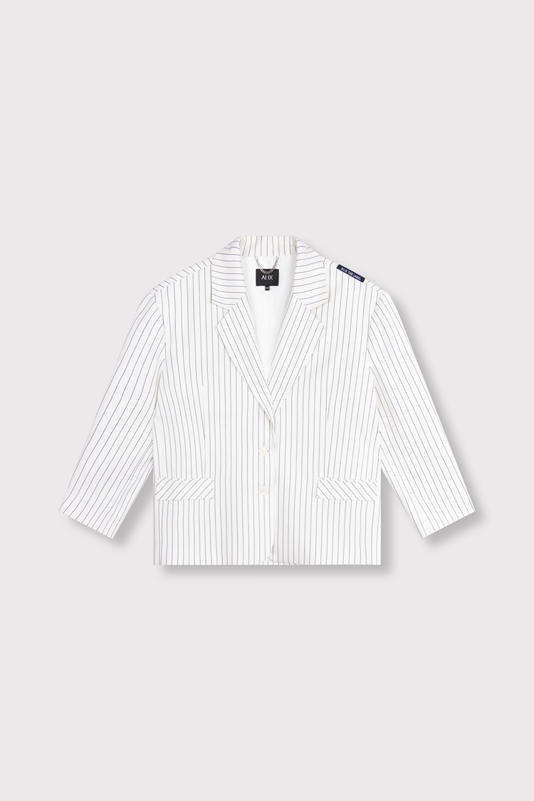 Alix The Label Ladies Woven Striped Oversized Blazer