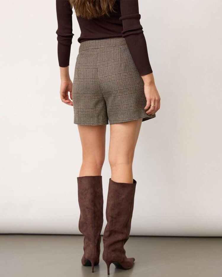 Co'Couture VeyaCC Check Wrap Skort Brown