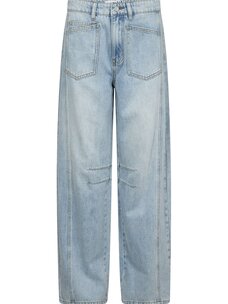 Haute L'Amitié Barrel Front Pocket Jeans Bleached Denim