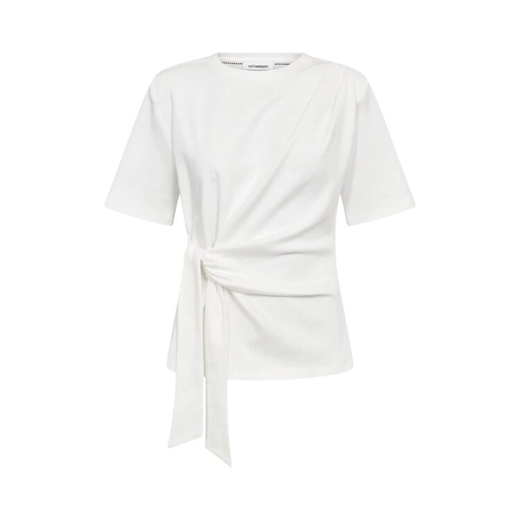Co'Couture OrianeCC Pleat Tie Tee White