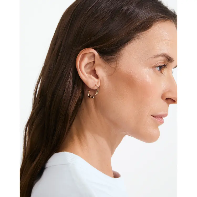 Pilgrim HERE Hoop Earrings Gold-Plated