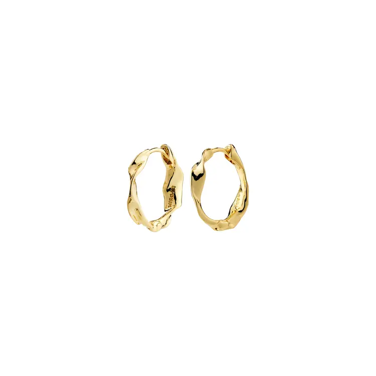 Pilgrim HERE Hoop Earrings Gold-Plated