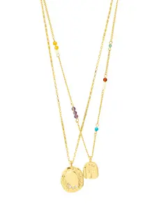 Pilgrim HERE Necklace Gold-Plated