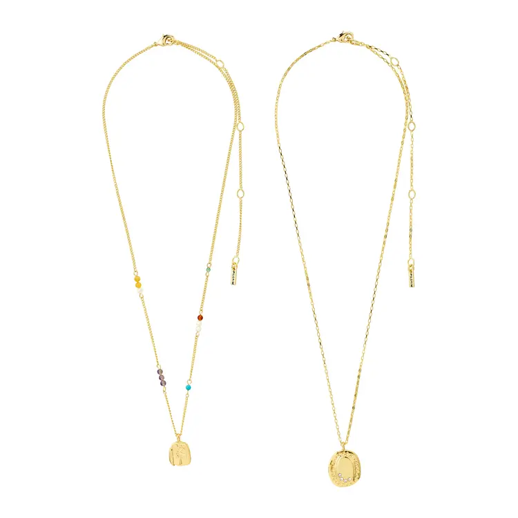 Pilgrim HERE Necklace Gold-Plated