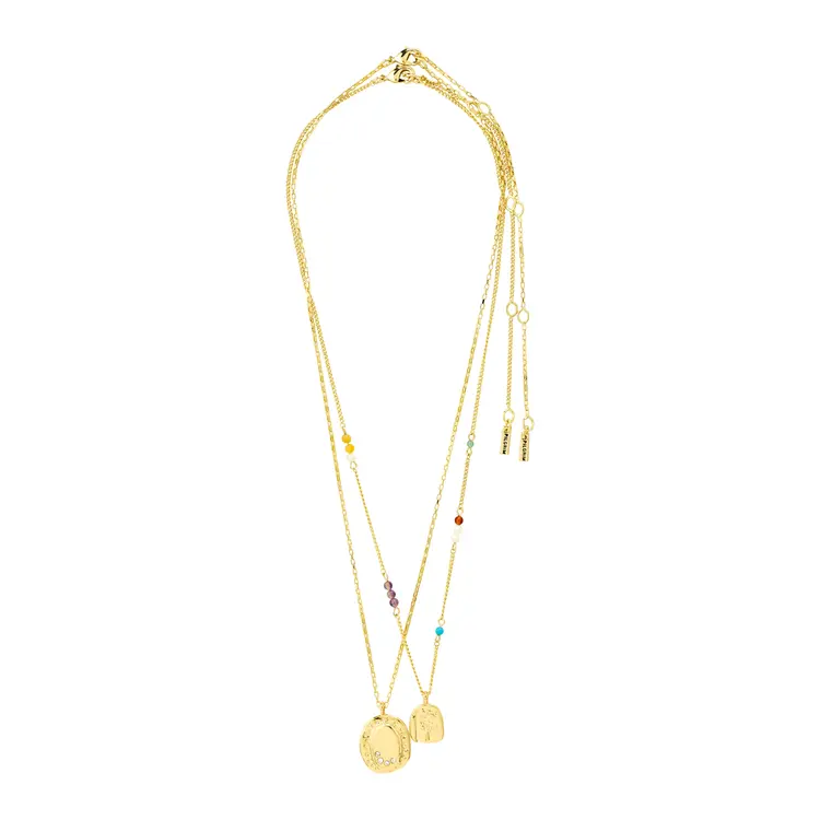 Pilgrim HERE Necklace Gold-Plated