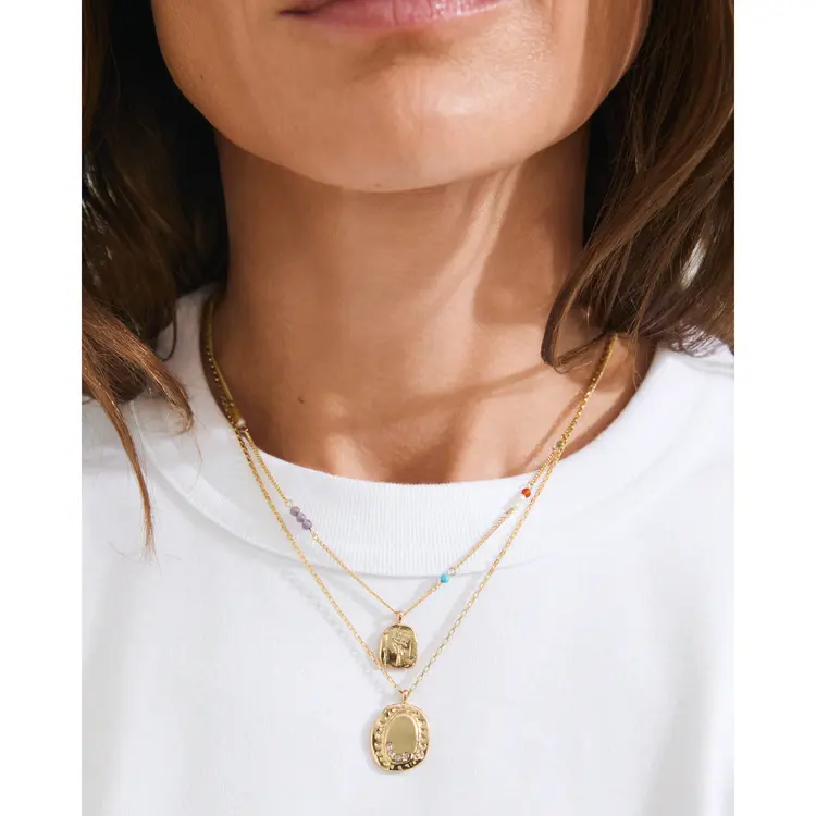 Pilgrim HERE Necklace Gold-Plated