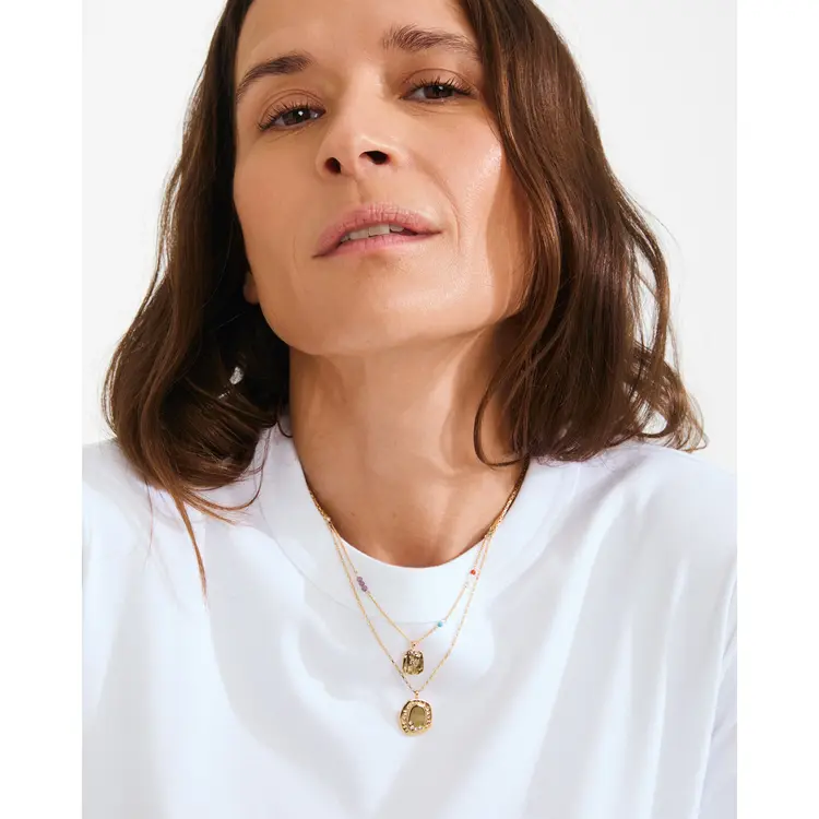 Pilgrim HERE Necklace Gold-Plated
