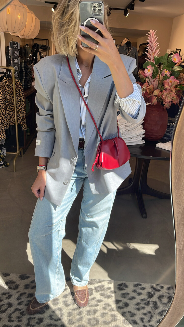 Alix The Label Ladies Woven Clean Mix Blazer Grey Melange