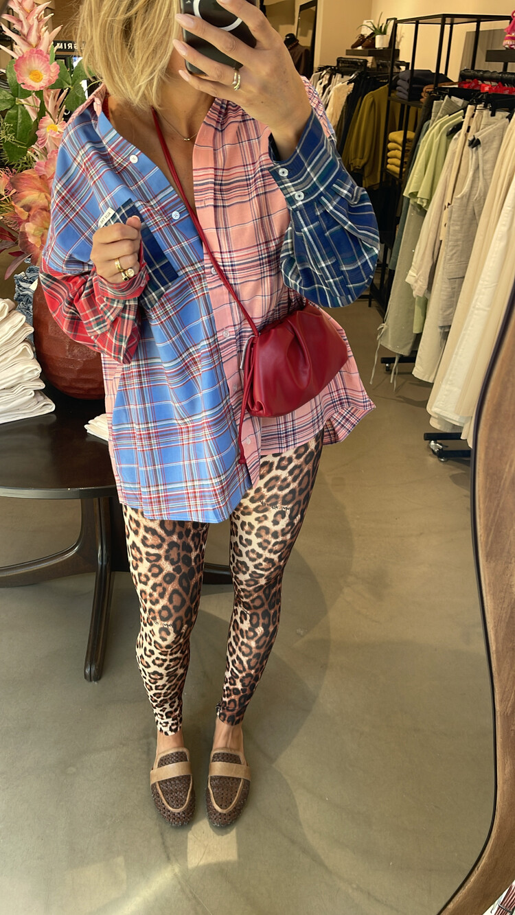 Alix The Label Ladies Woven Check Mix Blouse Multicolour