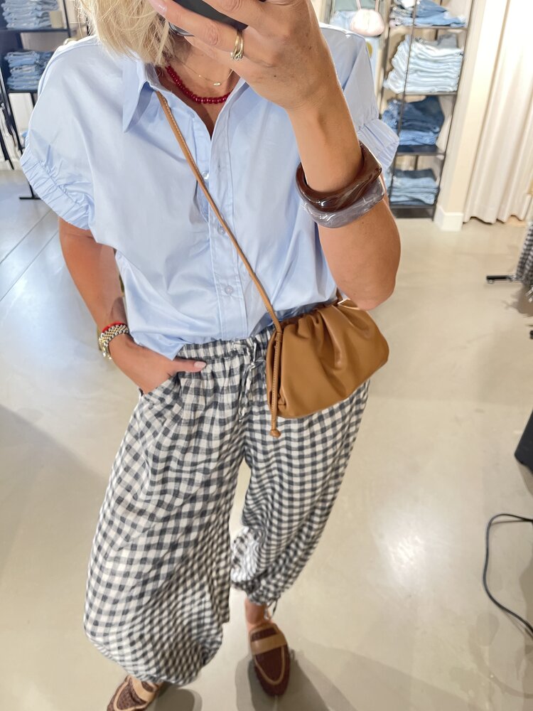 Neo Noir Roxane Balloon Check Pants Black