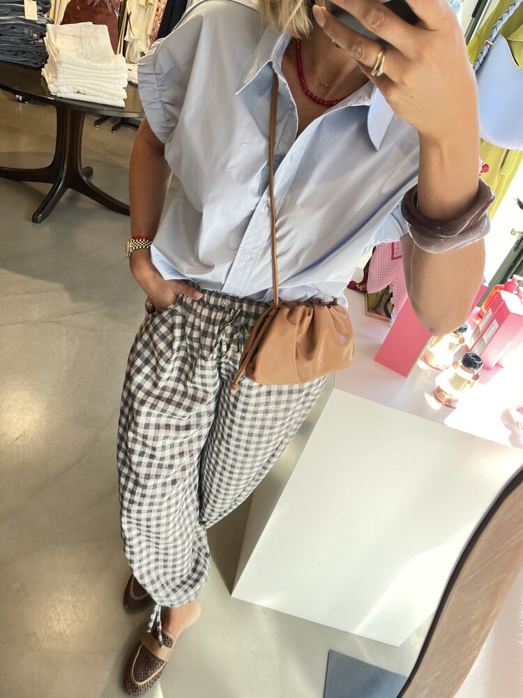 Neo Noir Roxane Balloon Check Pants Black