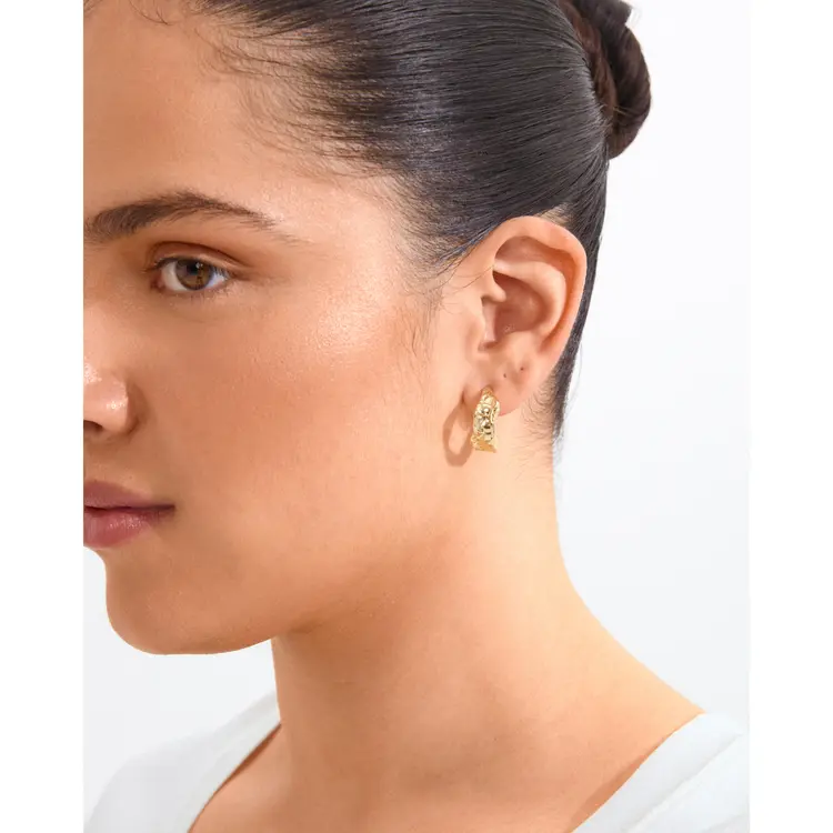 Pilgrim ELARA Organic Shaped Hoop Earrings Gold-Plated