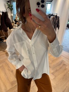 Alix The Label Ladies Woven Oversized Blouse Soft White