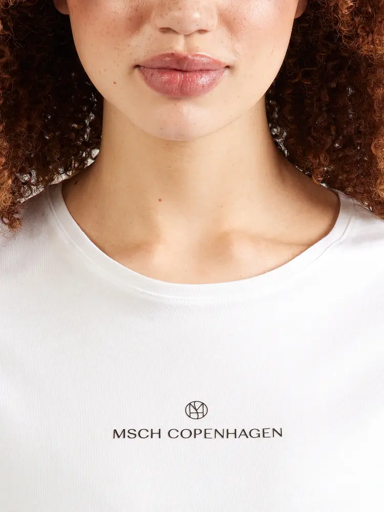 MSCH Theana Organic Icon Logo Tee White/Black