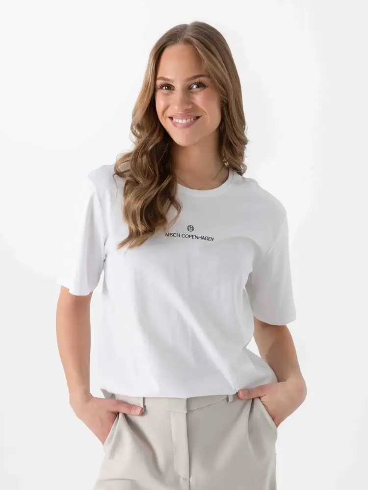 MSCH Theana Organic Icon Logo Tee White/Black