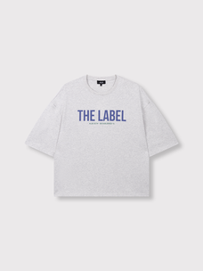 Alix The Label Ladies Knitted The Label Oversized T-Shirt Light Grey Melange