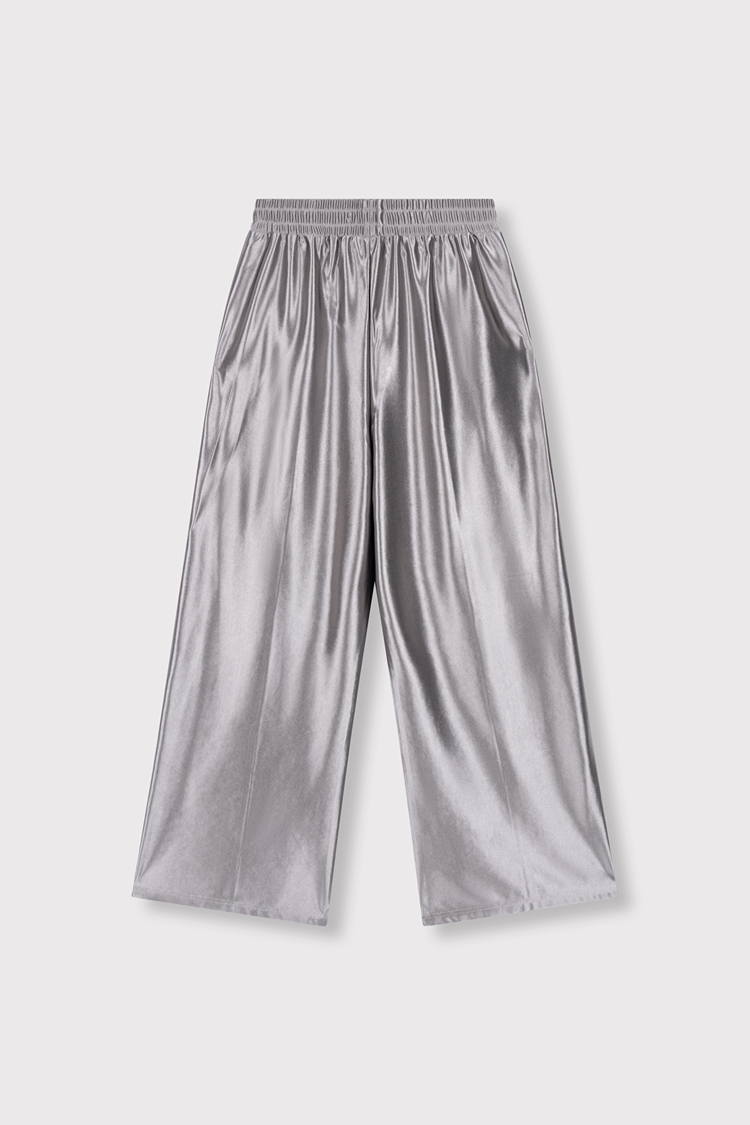 Alix The Label Ladies Woven Shiny Training Pants Silver