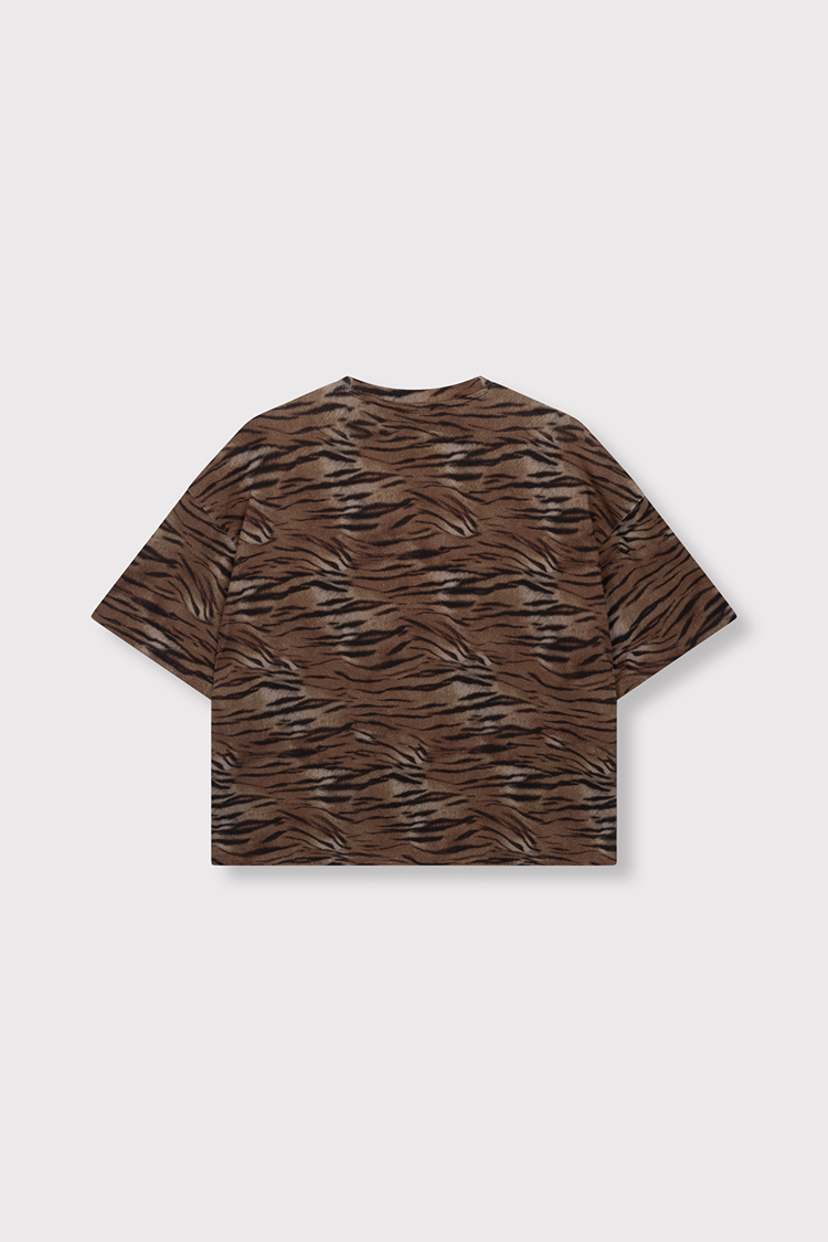 Alix The Label Ladies Knitted Tiger T-Shirt AnimL