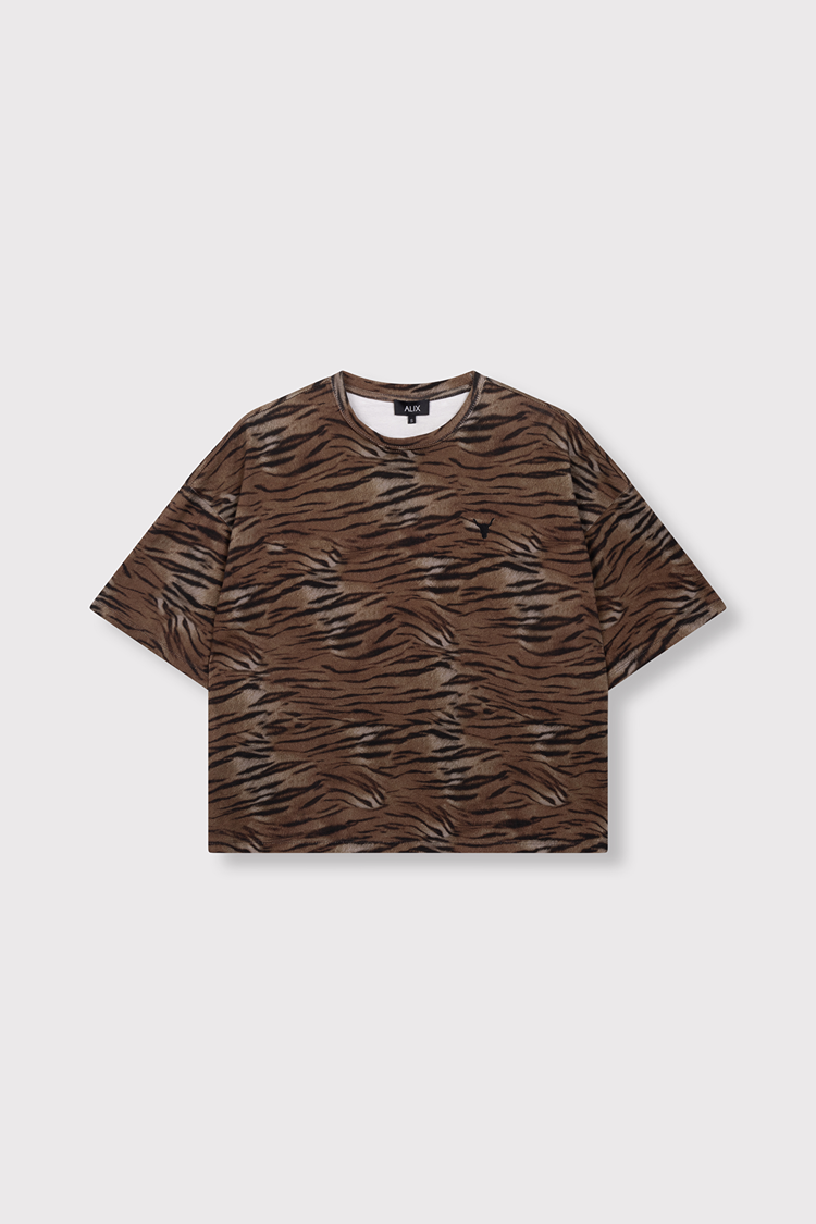 Alix The Label Ladies Knitted Tiger T-Shirt AnimL