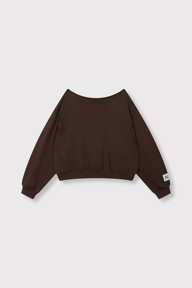 Alix The Label Ladies Knitted Badwing Sweater Warm Brown