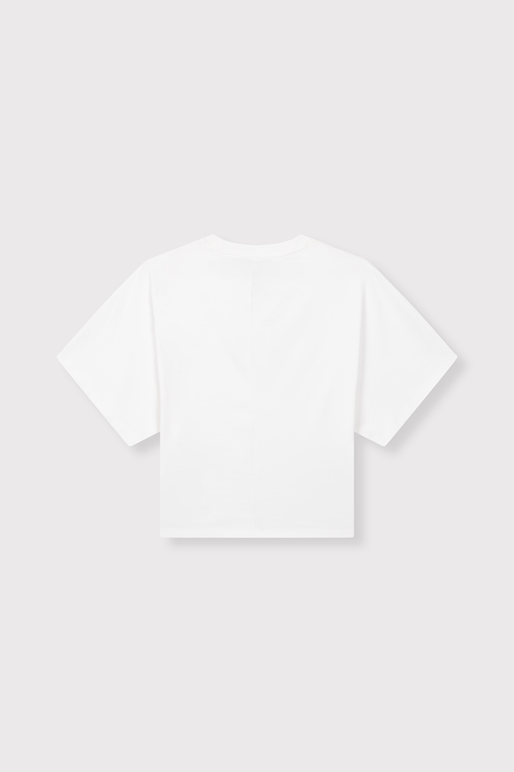 Alix The Label Ladies Knitted Badwing T-Shirt Soft White