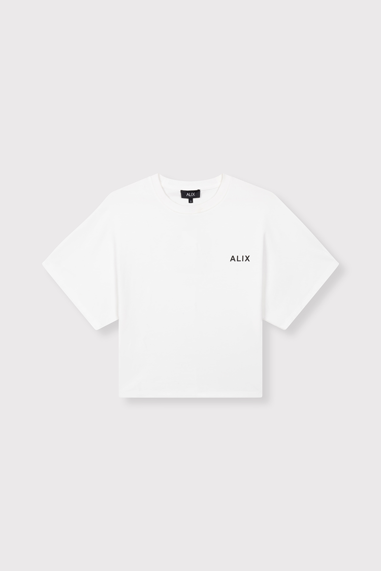 Alix The Label Ladies Knitted Badwing T-Shirt Soft White