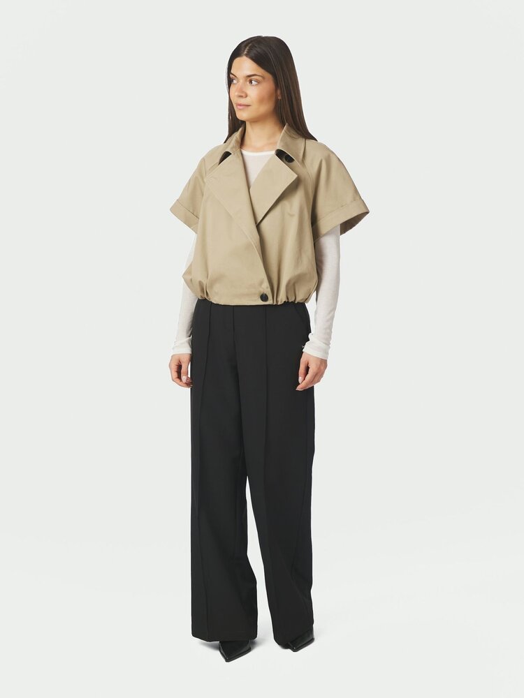 Neo Noir Lisha Trench Vest Taupe