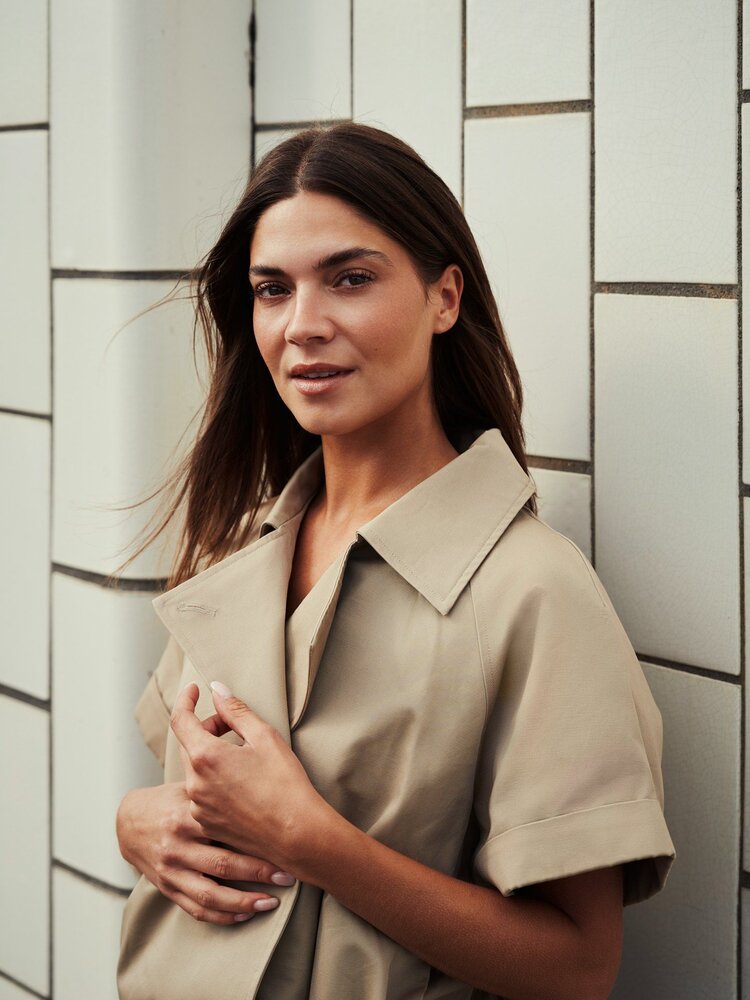 Neo Noir Lisha Trench Vest Taupe